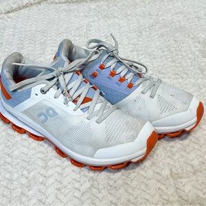 ON Women's Cloudsurfer‎ 6 Running Sneakers White Orange Size 7.5